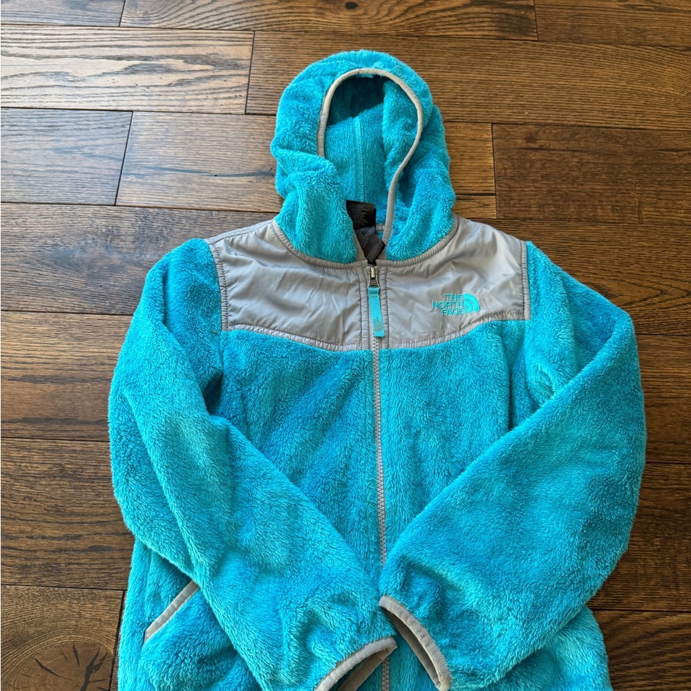 The North Face Kids Turquoise and Gray Fleece Jacket